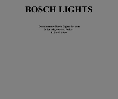 Home - Bosch Lights , K & S shop Lights
