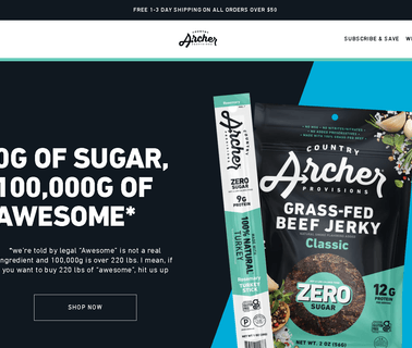 Country Archer Jerky Co grass fed protein