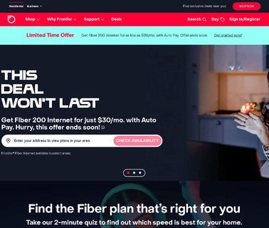 High-Speed Internet Phone & Tv Frontier.com tag system