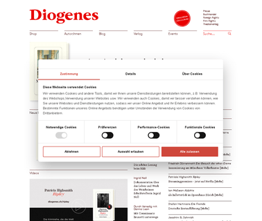 Diogenes Verlag Hauptstand / Main Stand cherry stand
