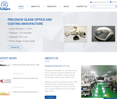 Changchun Sunday Optoelectronics fused quartz glass