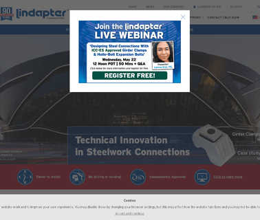 Welcome to Lindapter USA hardware floor