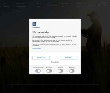 Yara Canada; Crop Nutrition, Chemical agriculture