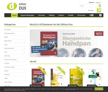 Edition Dux Gbr instruments sheet