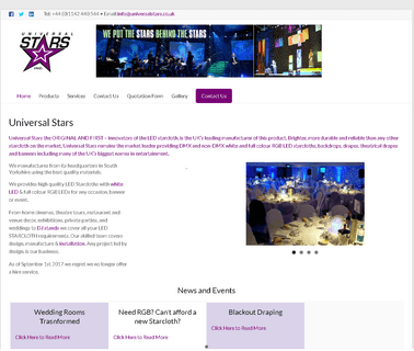 Universal Stars Incorpora stage cloth