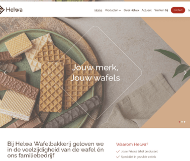 Wafelbakker; Wafelfabriek; Wafelproducten; Helwa private label nutraceutical