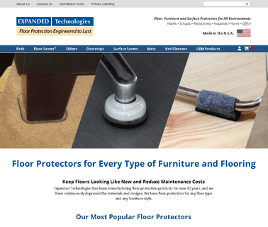 Expanded Technologies Corp furniture sliders