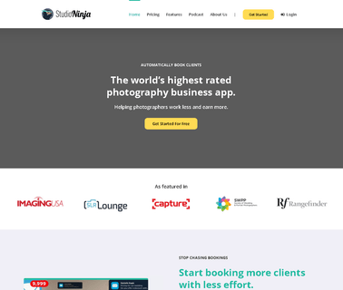 #1 Photography Studio Management Software; Studio designed photo