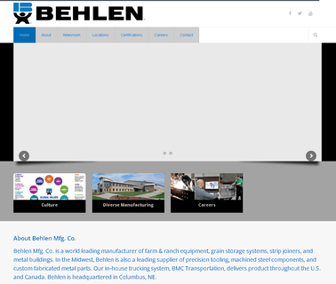 Behlen Mfg, Home Page buildings and