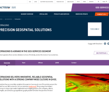 Terrasond Hydrographic Geophysical Land Surveys cable pipe locators