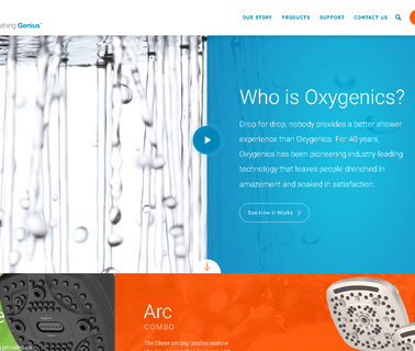 Oxygenics showerheads shower