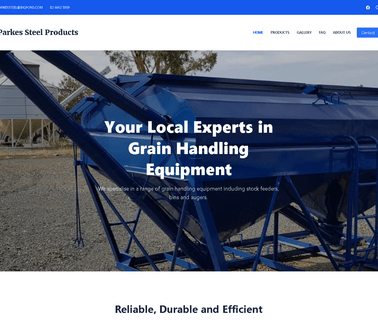 Parkes Steel Products conveyors grain