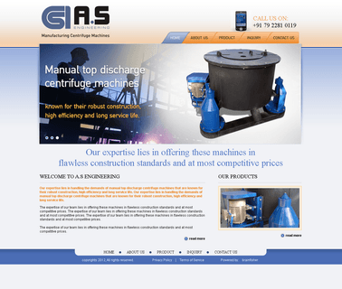A. S. Engineering industrial centrifuge