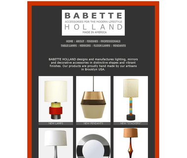 Babette Holland Design modern style glass
