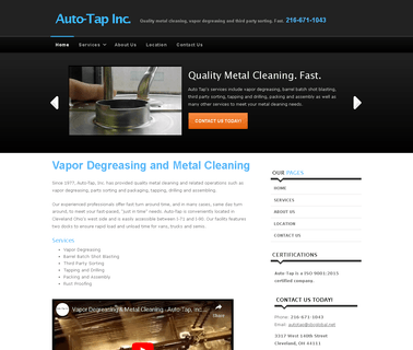Vapor Degreasing Metal Cleaning Auto-Tap  assembling manufacturing