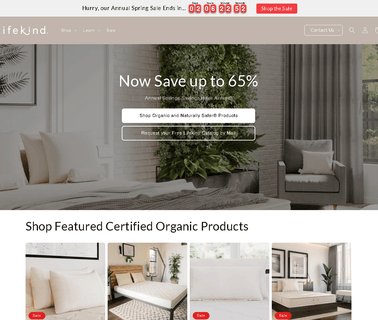Lifekind® bedding and pillows