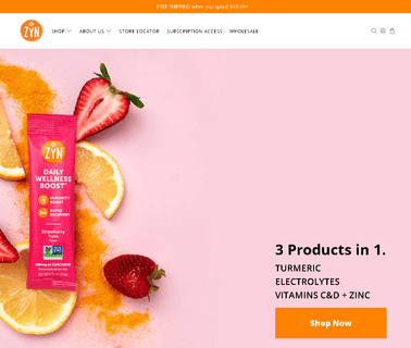 Zyn Beverages turmeric root