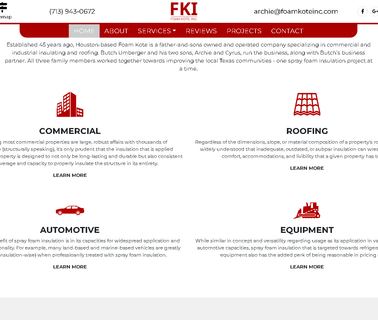 Welcome to Foam Kote Inc residential application