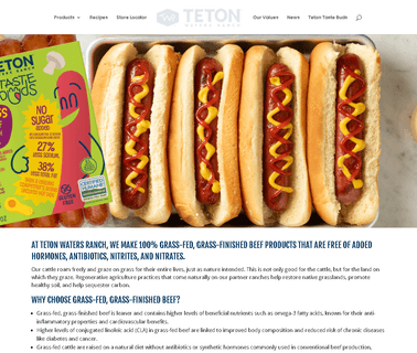 Teton Waters Ranch frozen foods exporter