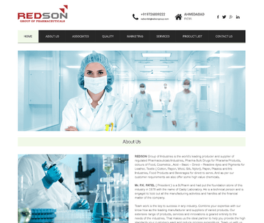 Redson Pharmaceuticals A Redson Group dry syrup bottles