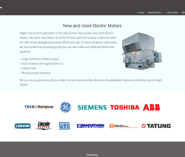 Rogers Equipment industrial induction motors