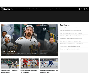 Nhl.Com, The National Hockey Lea features new