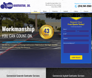 Asphalt & Concrete Contractor Dallas Texas Renco Construction asphalt