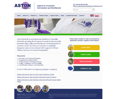 Aston Chemicals Ltd beauty products agents