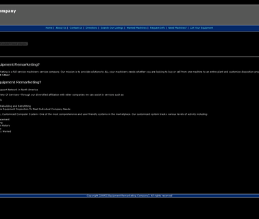Equipment Remarketing equipment