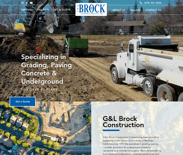 G & L Brock Construction Co irrigation construction