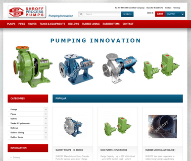 Shroff Process Pumps valves rubber
