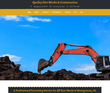 Professional and Quality Excavation in Montgomery Al commercial construction material