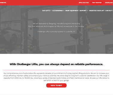 Challenger Lifts lifting garage
