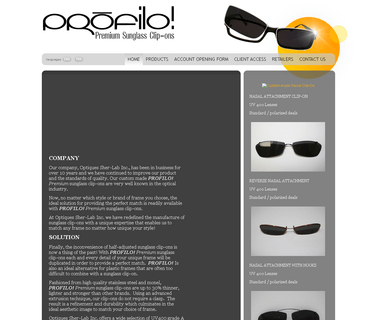 Profilo Clip-On Optiques Sher-Lab Inc. clipper clip
