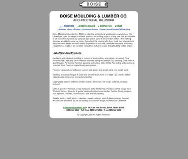 Boise Moulding & Lumber Co wood lumber