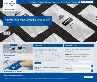Nye Lubricants industries applications