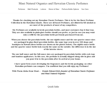 Maui Natural Organics collectible bottles