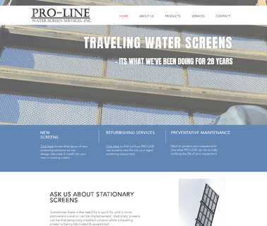 Pro-Line Water Screen Services Traveling Water Screens Texas maintenance replacement