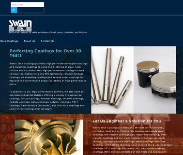 Swain Tech Coatings Industrial Coatings High Performance Racing coatings services