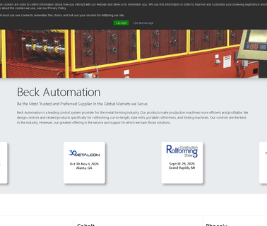 Beckautomation - Control Systems - Rollforming Folders dust control solutions
