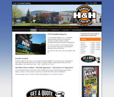 Powder Coating Fenton Mi - H & H Powdercoating  oven coating