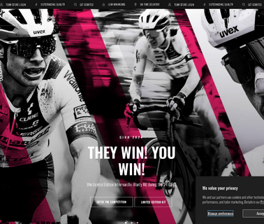 Vergesport, Main Page sport clothing