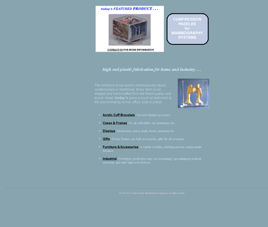 Todays Acrylic Mfg. Corp. Home Page edge electronic