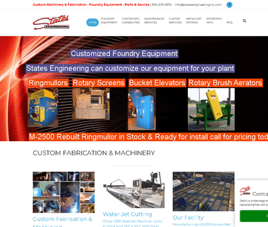 States Engineering Inc - Complete Foundry Systems cutting services seattle