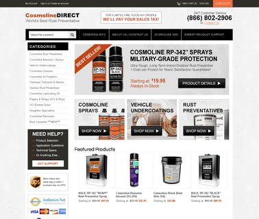 Cosmoline for Sale - Cosmoline Direct Rust Preventives Sprays oil paper