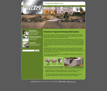 Stonewall Select Retaining Wall S dry stack