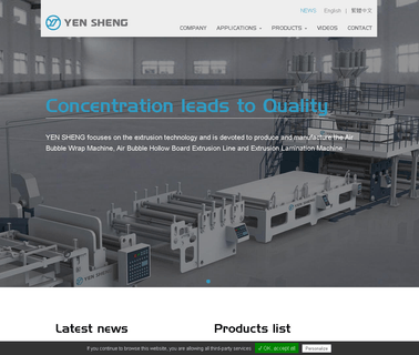 Yen Sheng Machinery. shoe zipper