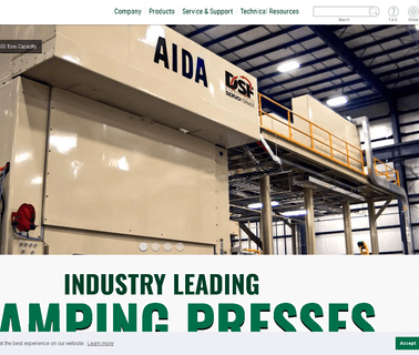 Aida Metal Stamping Presses Automation Parts Service feeder and wrapper