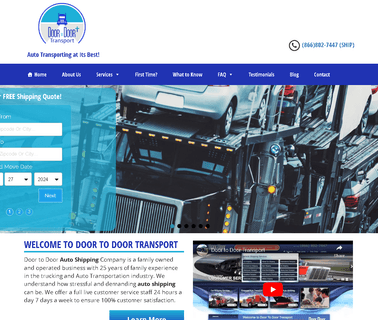 Door to Door Auto Transport Auto Shipping and Auto Transport door service