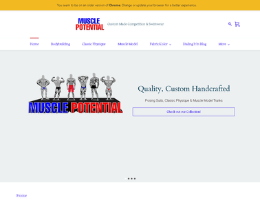 Muscle Potential custom made luggage
